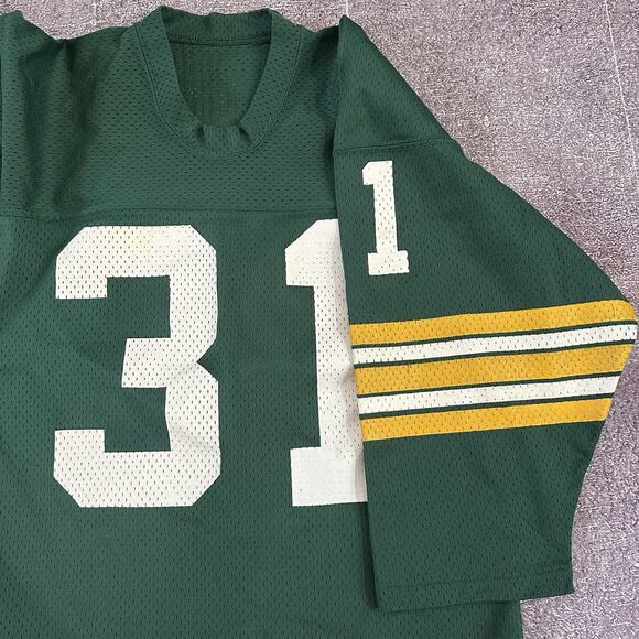 Men's Vintage 80's Sand Knit Green Bay Packers Gerry Ellis Jim Taylor Jersey 44 - Picture 3 of 5